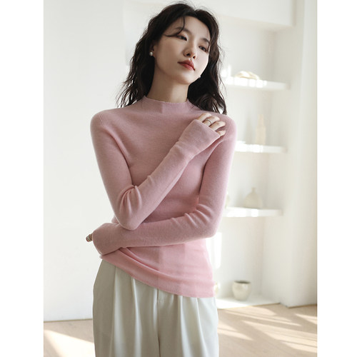 半高领纯色毛衣入会领取优惠券