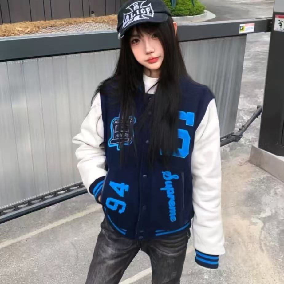 秋冬加厚加棉原创sup25周年限定重工vibe刺绣棒球服男女夹克外套