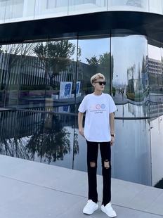 脚拉链长裤 网红同款 小脚裤 男黑色显瘦修身 潮牌 膝盖破洞FOG牛仔裤