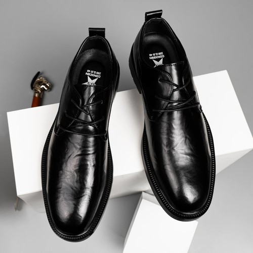 软底软皮男士休闲皮鞋