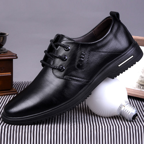 真皮软底舒适不累脚皮鞋