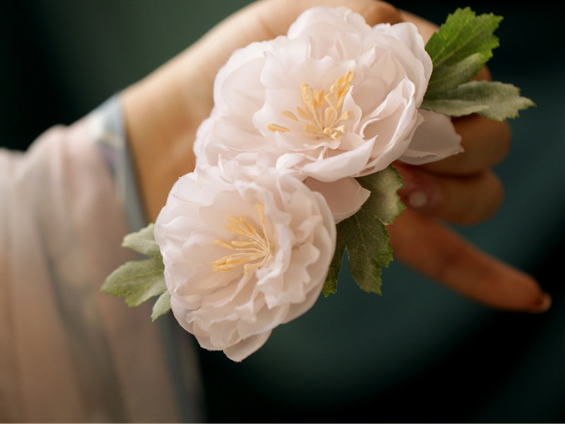 【桃李色】唐风汉服边夹仿布花芍药牡丹头饰簪花原创气质甜美发饰