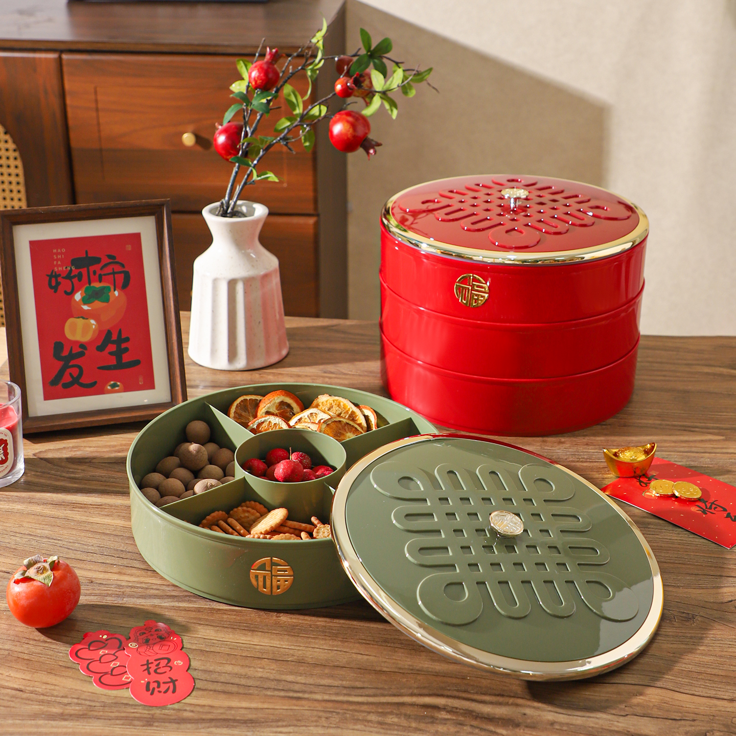 舍里创意食品级春节客厅果盘