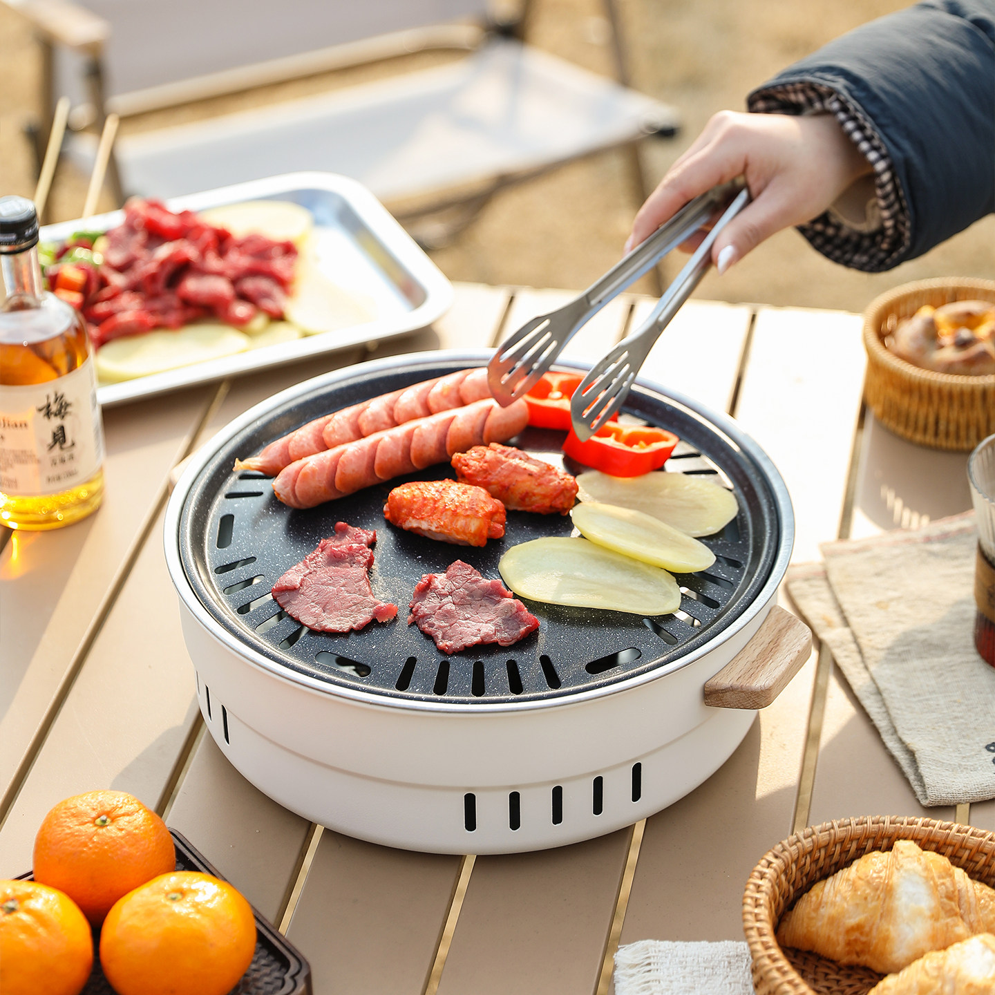 舍里围炉煮茶器具套装家用户外便携烧烤炉子炭火烤肉炉烤火炉子