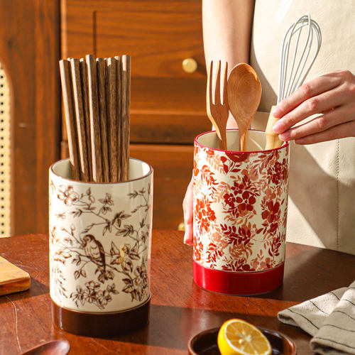 舍里复古家用厨房陶瓷筷子