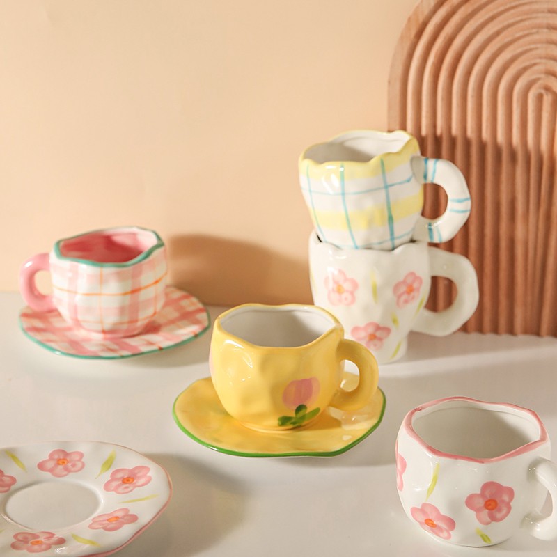 舍里高颜值陶瓷马克杯咖啡杯碟