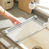 舍里可折叠厨房水槽沥水架水池碗碟收纳置物架碗盘架沥水篮置物架