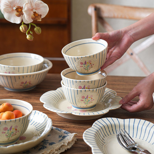 舍里特别好看的碗碟套装吃饭碗