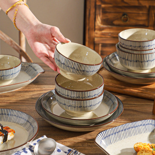 舍里创意餐具套装吃饭碗炒菜盘