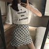 summer 2019 New Korean chic Retro lattice Paige skirt Versatile Short skirt leisure time A word skirt