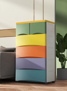 加厚夹缝抽屉式收纳柜卫生间塑料玩具整理厨房储物柜子家用收纳箱