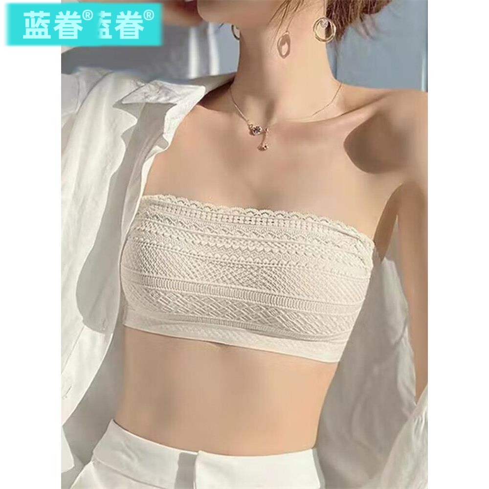 无肩带美背内衣女夏薄款聚拢防滑婚纱礼服隐形裹胸抹胸性感文胸