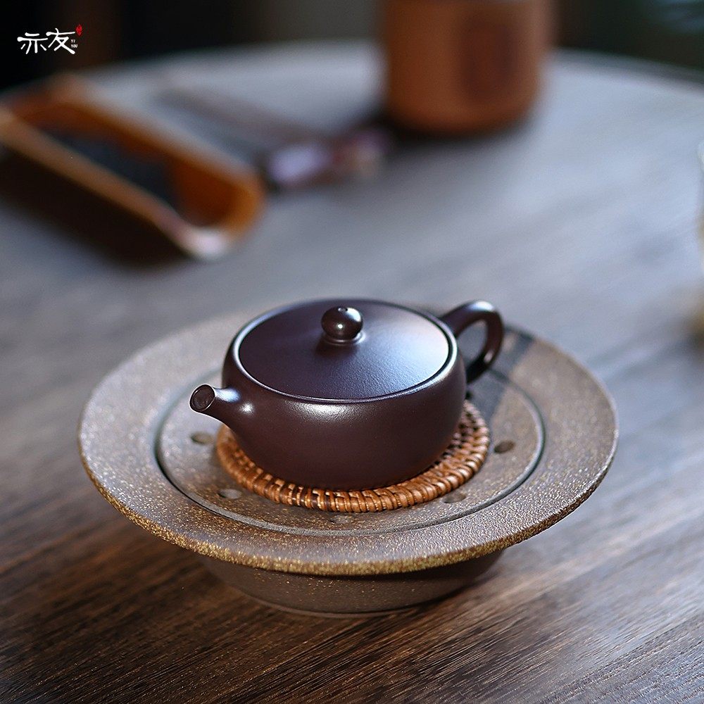 亦友宜兴紫砂壶纯手工泡茶壶小容量功夫茶具家用原矿老紫泥汉瓦壶