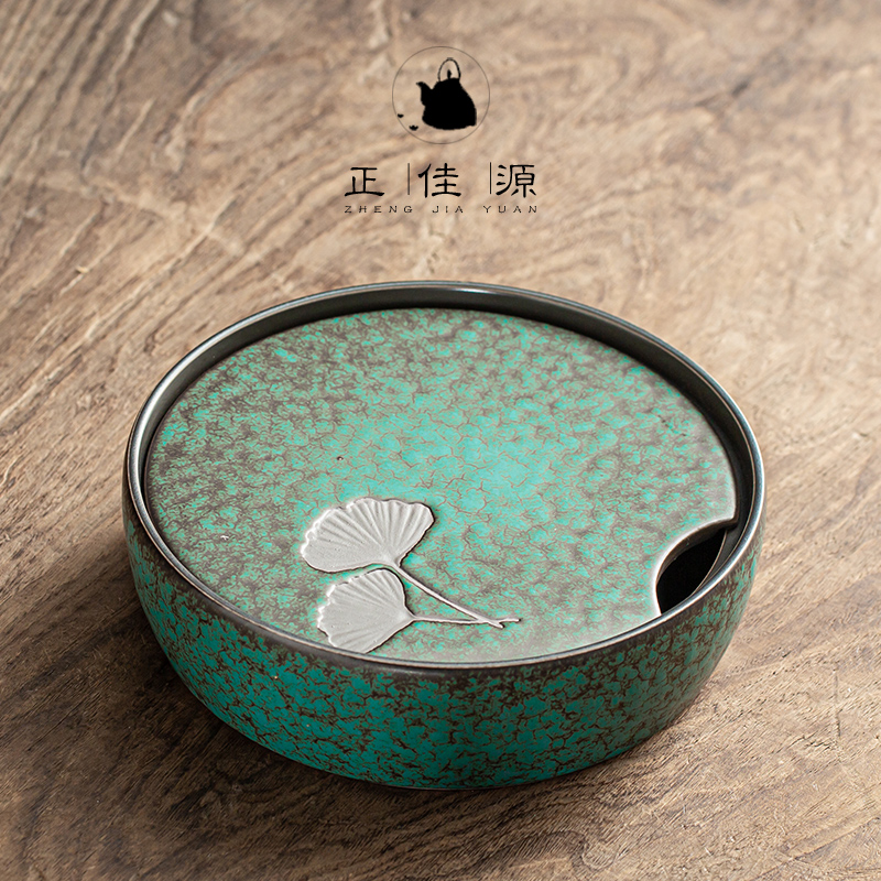 陶瓷圆形小型复古日式风茶托
