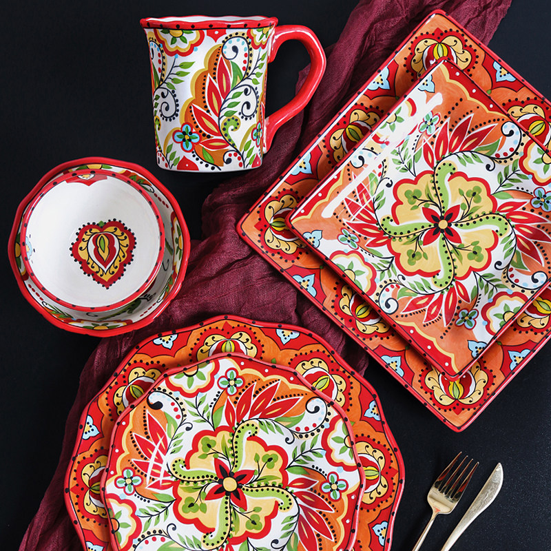 盘子碗套装家用陶瓷创意餐具吃饭的碗牛排盘网红早餐盘好看的盘子,餐饮具,盘,淘宝优惠券,粉丝福利购,淘宝优惠卷