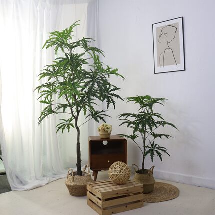 仿真绿植孔雀木大型室内客厅沙发边装饰北欧风落地摆件仿生假植物