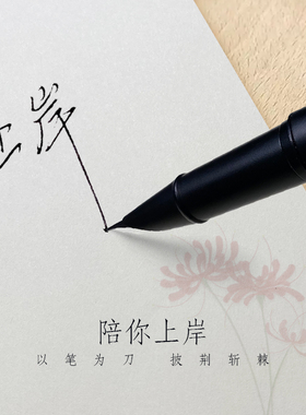 秋水斋王者书法钢笔永夜0.28极细刀锋直暗尖锦鲤翘尖瘦金练字签成人0.4小美工弯尖学生考试研作业笔记巨好写