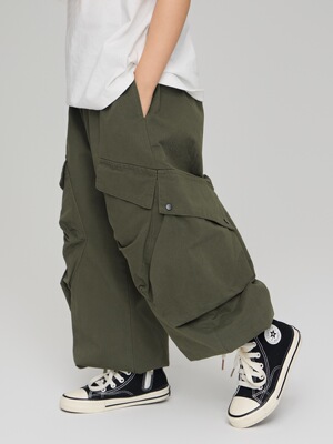 2026春新款儿童宽松休闲长裤男中大童山系风大口袋工装裤子街舞裤