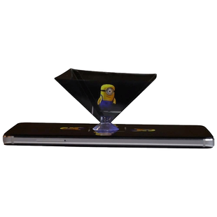 手机3D全息投影仪DIY棱镜镀膜金字塔裸眼虚拟立体成像科技小制作