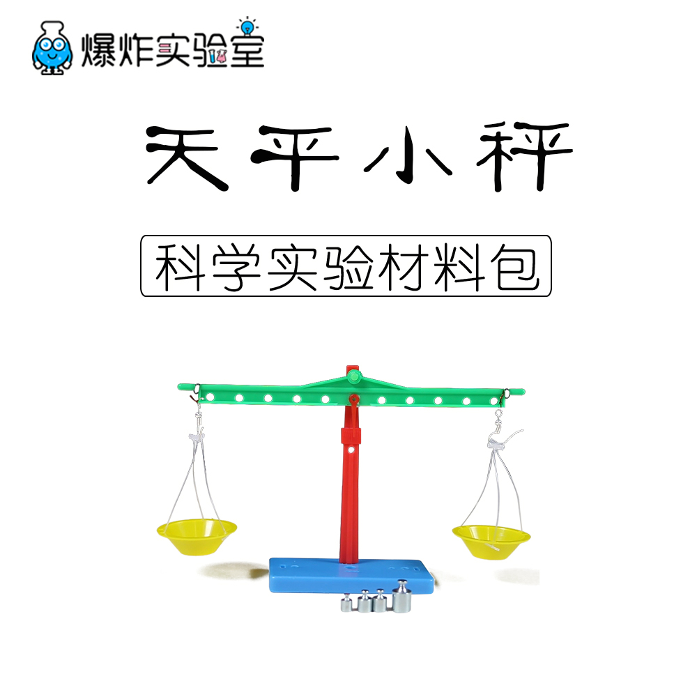 自制简易天平秤儿童科技小制作小发明幼儿园手工DIY科学实验材料 玩具/童车/益智/积木/模型 科学实验 原图主图