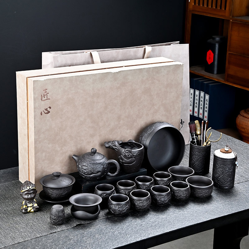 功夫茶具套装 2026 新款轻奢器具茶具传统中国风礼盒装紫砂德化县