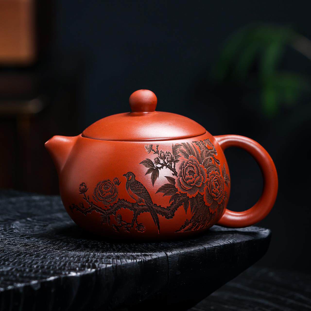 西施花鸟手绘陶瓷茶具居家品茗轻奢雅致功夫茶器茶道套装精品雅致