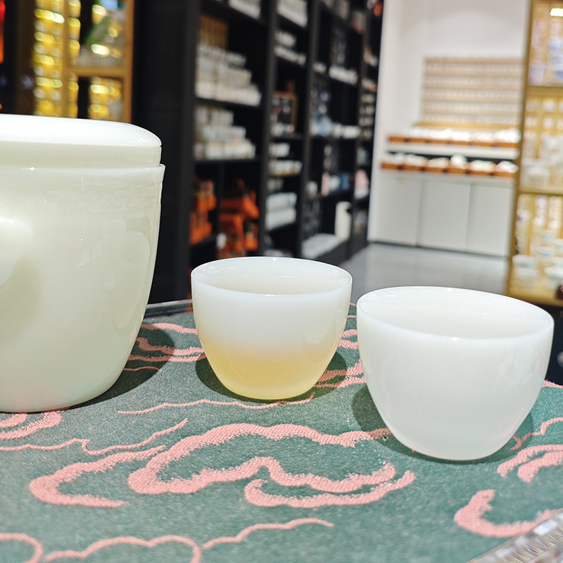 白皙祥云1壶4杯手绘陶瓷茶具居家品茗轻奢雅致茶道好物推荐茶品好