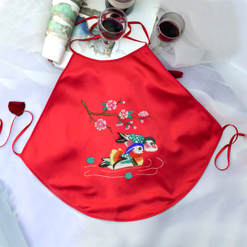 宝宝婴儿童成人肚兜手工纯棉刺绣本命年内衣红肚兜式内衣复古女