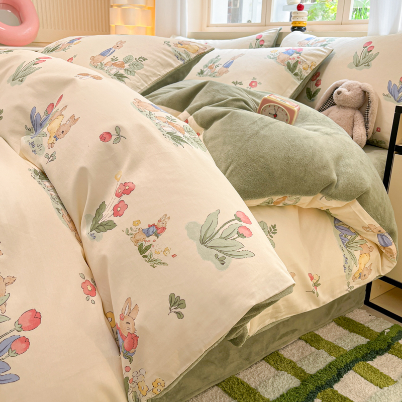 一米八乘两米二棉加绒四件套