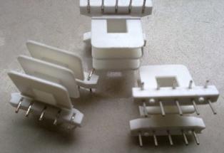 EE25双槽骨架L脚镜面磁芯AL大于7500卧式5+5针 高频变压器材料