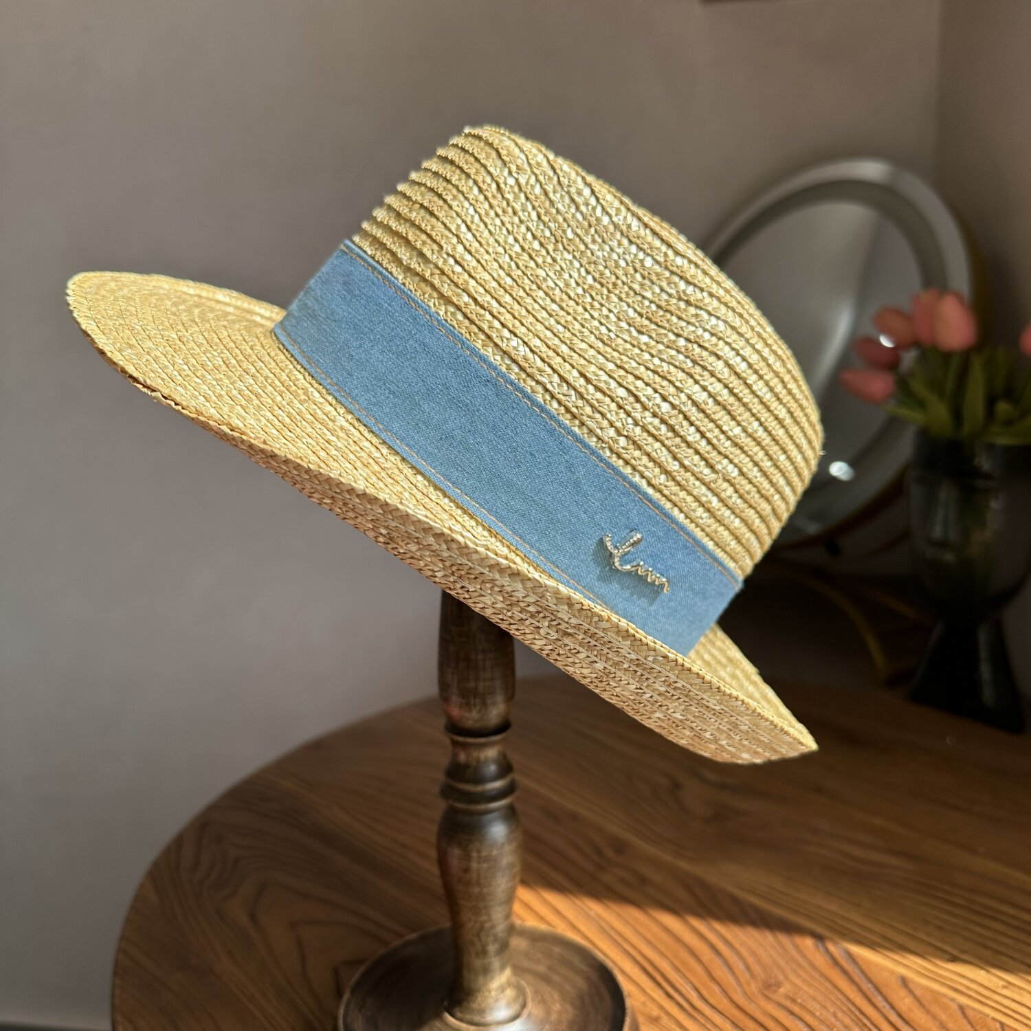 2026春季新款超细麦秆卷边小礼帽男女英伦复古宽沿草编爵士帽休闲