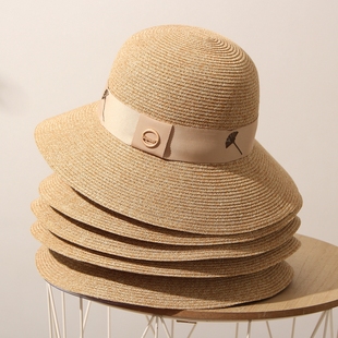 太阳帽子可折叠 草帽女夏季 遮阳帽女士防晒帽女渔夫帽防紫外线时尚