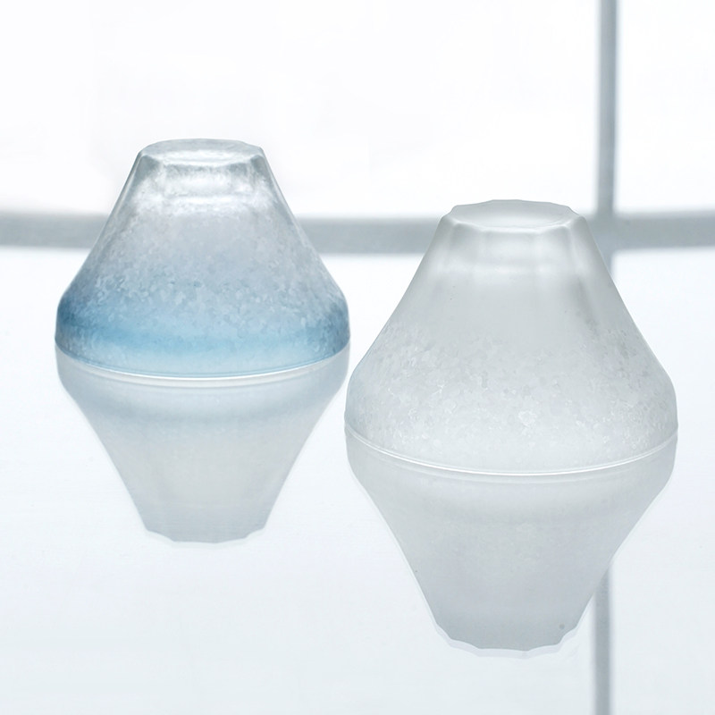 aderia日本石冢硝子富士山酒杯茶杯品茗杯日式清酒杯2023新玻璃杯