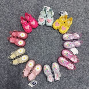 夏季IGOR新款儿童罗马凉鞋菊花独角兽糖果色玩水沙滩鞋 女童魔术