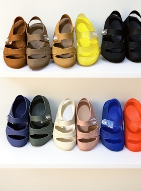 夏季新款巴西igor软底轻便魔术贴包头儿童玩水鞋子沙滩鞋