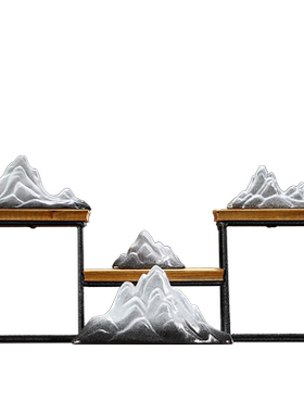 假山微景观陶瓷玄关中式风小摆件