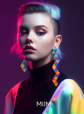 MIIMX some trianglesNO·1夸张艺术气质牛皮耳环纯银耳饰复古