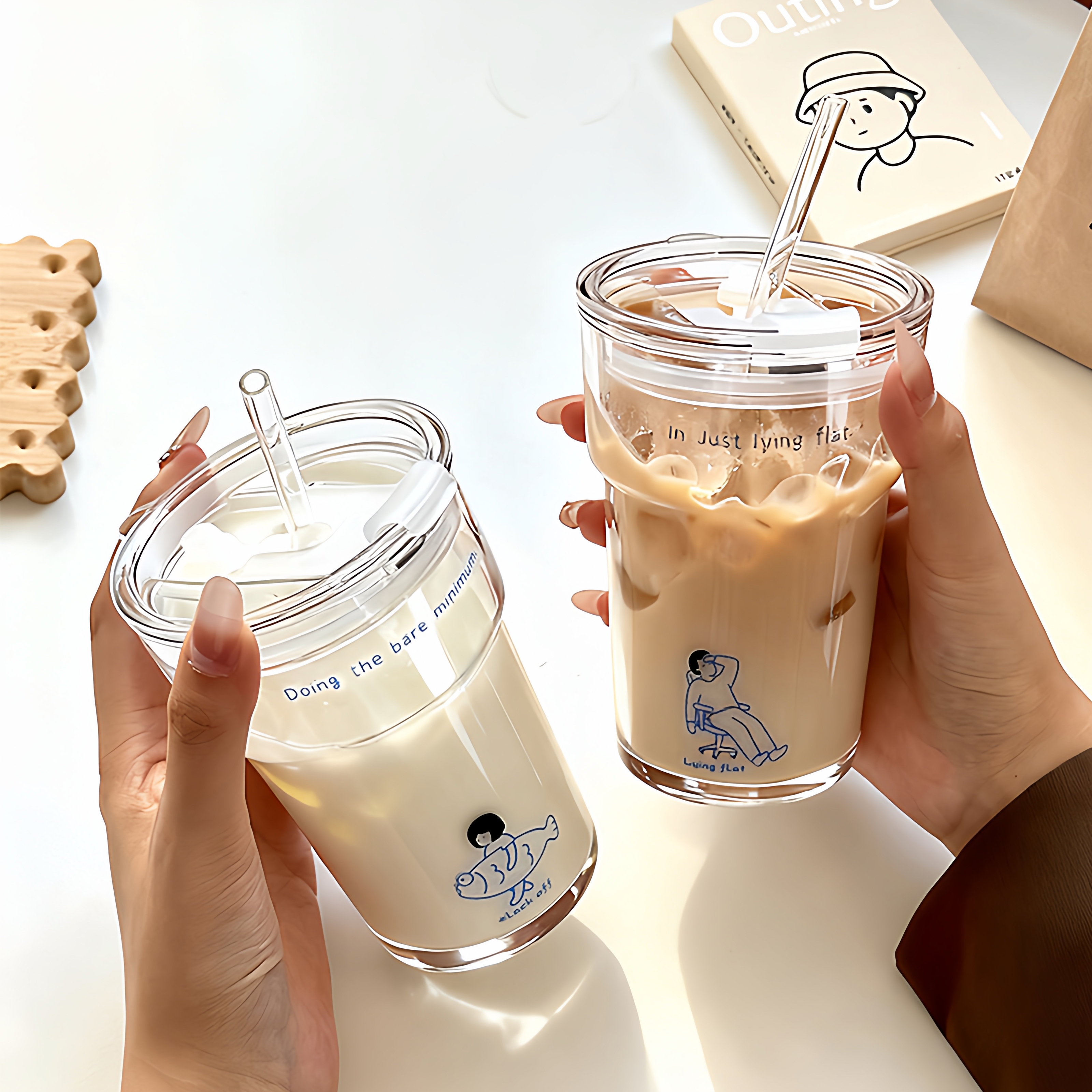 【可装120℃开水】吸管玻璃杯