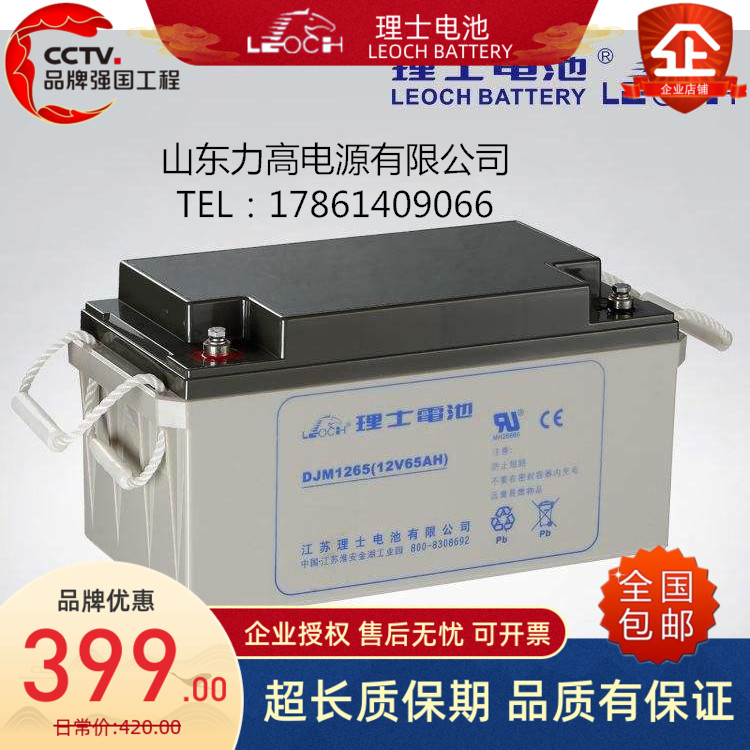 理士蓄电池 12V65AH不间断电源12V60AH DJM1265机房EPS铅酸蓄电池