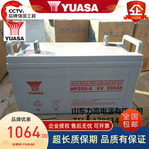 YUASA汤浅NP200-6蓄电池6V200AH代替6V220AH后备机车大功率蓄电池
