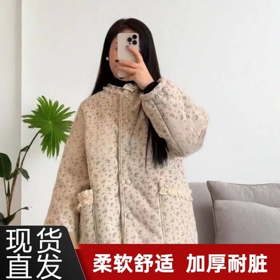 罩衣可外穿洋气年轻款冬季加绒棉衣中长款保暖棉服加厚四川省省服