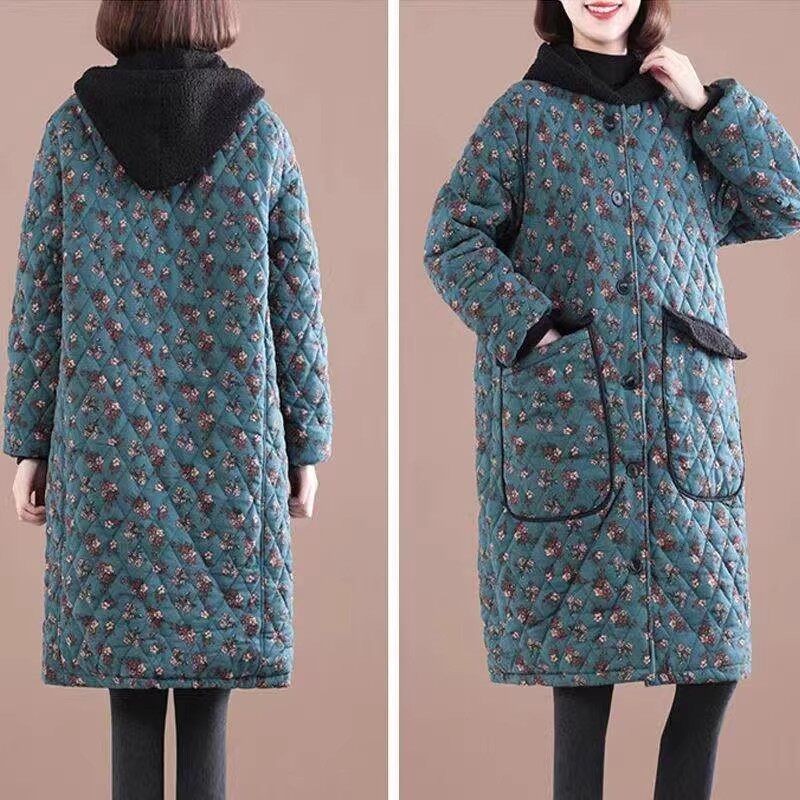 冬季家居服女款2025新款冬特厚保暖棉服大衣长款加绒罩衣女款省服