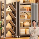 佳帮手货架多层置物架阳台厨房铁架子角钢移动储物架可折叠带轮