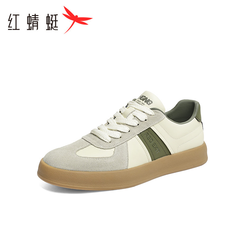 红蜻蜓德训鞋男2025秋季新款男鞋百搭复古休闲板鞋平底运动跑步鞋