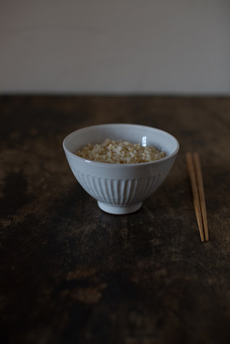 斗笠竖纹米饭碗出口日本粗陶日式