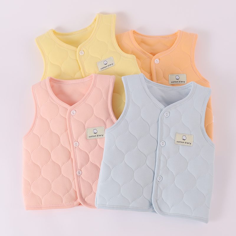 新生婴儿男女冬季夹棉加厚马甲