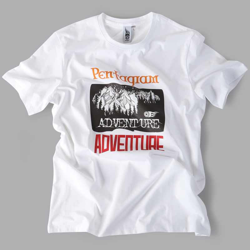 五角星短袖休闲青年微弹