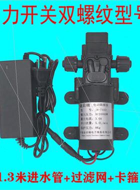 24V微型增压泵小型220V60W自吸抽水高压水泵家用净水机直流抽水机