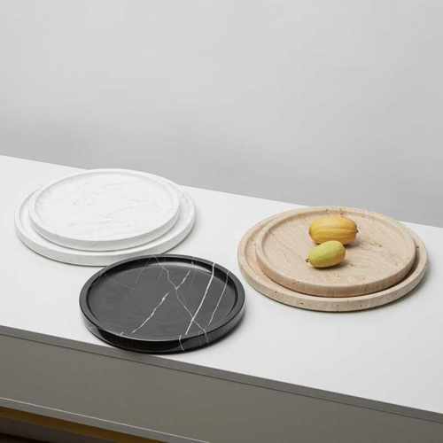 侘寂风大理石收纳置物装饰摆件