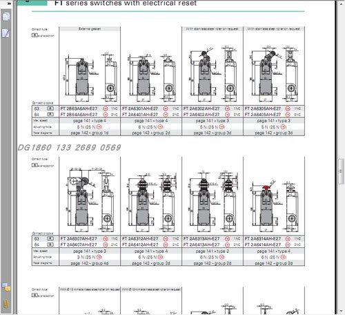 FT 2B64A6AH-E26K13  PIZZATO switch电梯开关 原装正品
